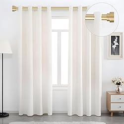 HEI! DEAR Gold Curtain Rods 48 to 84 Inch(4-7FT),1