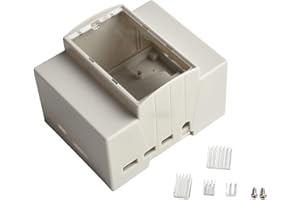 for Raspberry Pi 4B/3B ABS Case with Transparent View, DIN Rail Mount Electrical Enclosure for RPI 4 Model B and Pi 3 Model B