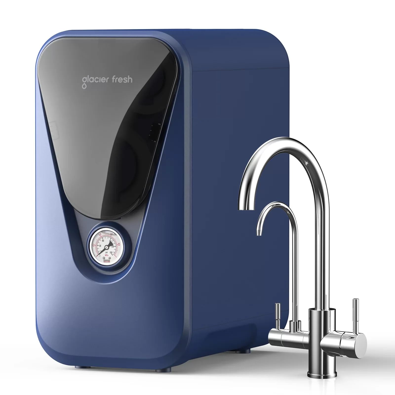 Photo 1 of GLACIER FRESH GFU03 Reverse Osmosis System – 800 GPD, Non-Electric, 3:1 Pure-to-Drain, No Noise/No Drilling, 5-Stage Tankless Under-Sink RO Water Filter System, Reduces PFAS/PFOS, Elite Version