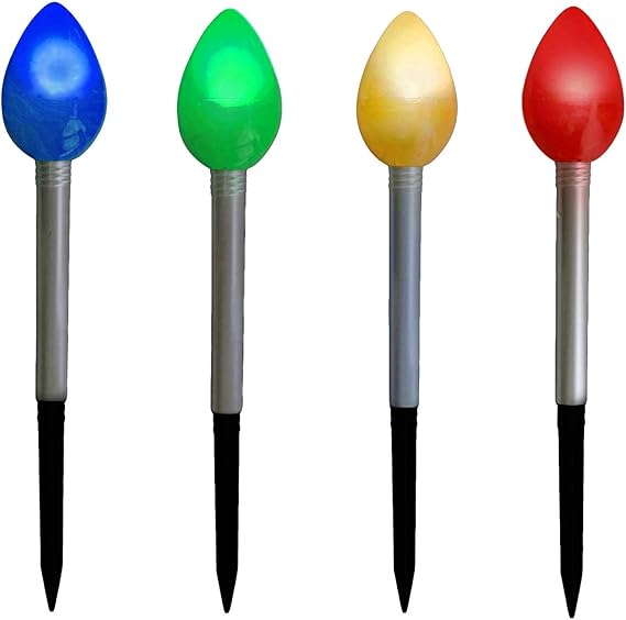Christmas Yard Decorations Solar Pathway Stake Lights (4