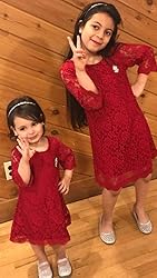 Flower Girl Dress, Lace Dress 3/4 Sleeve Dress