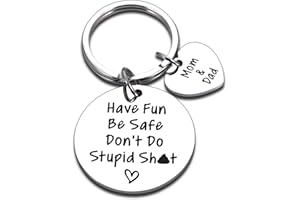 XPENMULBOJA Easter Basket Stuffers for Teen Boys Girls, Easter Gift for Adult, Gifts for Son Daughter from Mom, Funny Stuffers for Teens Boys Girls Don't Do Stupid Keychain Birthday Coming of Age Gift for Him Her