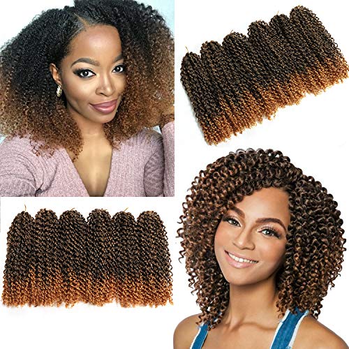 6 Small Packs Marlybob Crochet Hair 12 Inch Long Bob Style