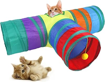 Sanvp san Cat Tunnel Rabbit Foldable 3-Way Tube Indoor Small Animal Toy