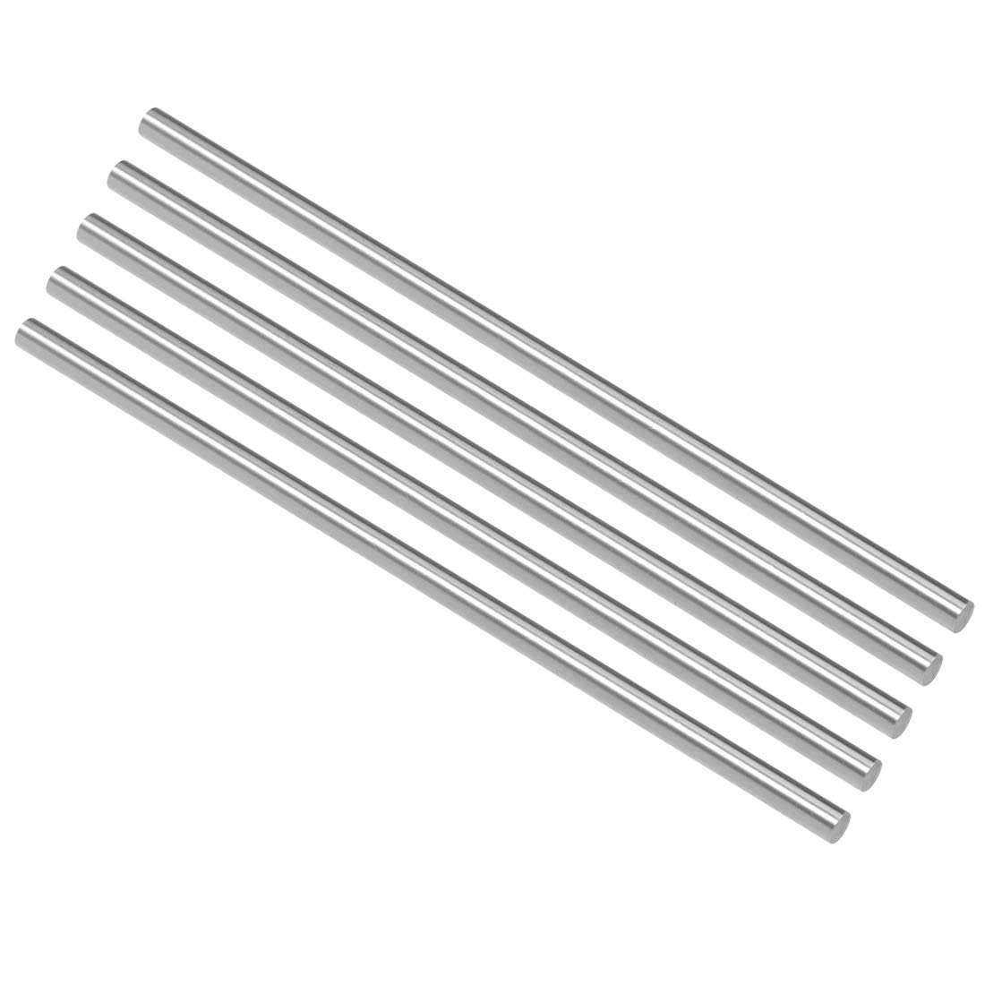 sourcing map Round Steel Rod, 3.4mm HSS Lathe Bar Stock Tool 100mm Long, for Shaft Gear Drill Lathes Boring Machine Turning Miniature Axle, Cylindrical Pin DIY Craft Tool, 5pcs