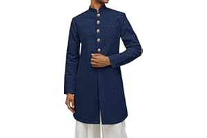 Runcati Mens Kurta Coats Indian Mandarin Collar Attire Ethnic Outfits Wedding Festive Party Clothing Casual Kaftan Robe
