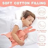Vicloon Baby Comforter Blanket Rabbit Design 31x31 cm Pink Organic Cotton view 3