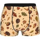 Zynphebag Men's Halloween Fruit Pinapple Boxer Briefs Underwear Pumpkin Breathable Comfortable Fit Perfect Everyday Wear