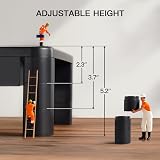 LORYERGO Monitor Stand Desk Riser with Drawer Height Adjustable 3 Levels view 3