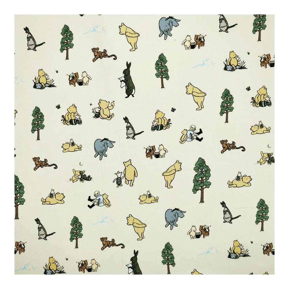 TRIXES Cotton Fabric – Winnie and Friends Design – Embroidery Fabric – for Textile Crafts – Patchwork – One Sheet 1 x 1.12M… — image 1