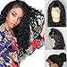 Maxine Deep Curly Human Hair Lace Front Wigs 130% Density Brazilian Virgin Curly Wave Wig with Baby Hair for Black Women 18Inch