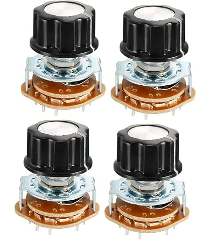 uxcell Commutateur rotatif sélecteur de bande unique 2P6T 2 pôles 6 positions 6 mm uxcell Commutateur rotatif sélecteur de bande unique 2P6T 2 pôles 6 positions 6 mm