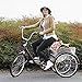 HIRAM Adult Tricycle with Rear Folding Basket, 24″ Wheels Trike for Men and Women, Single Speed Large Cruiser Seat, Three Wheel Bike for Exercise, Recreation, Shopping, Back Seat and Bicycle Bellthumb 1