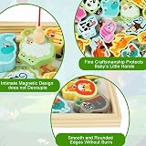 Vicloon Wooden Magnetic Fishing Bead Toy 19pc Montessori Kids 3+ view 3