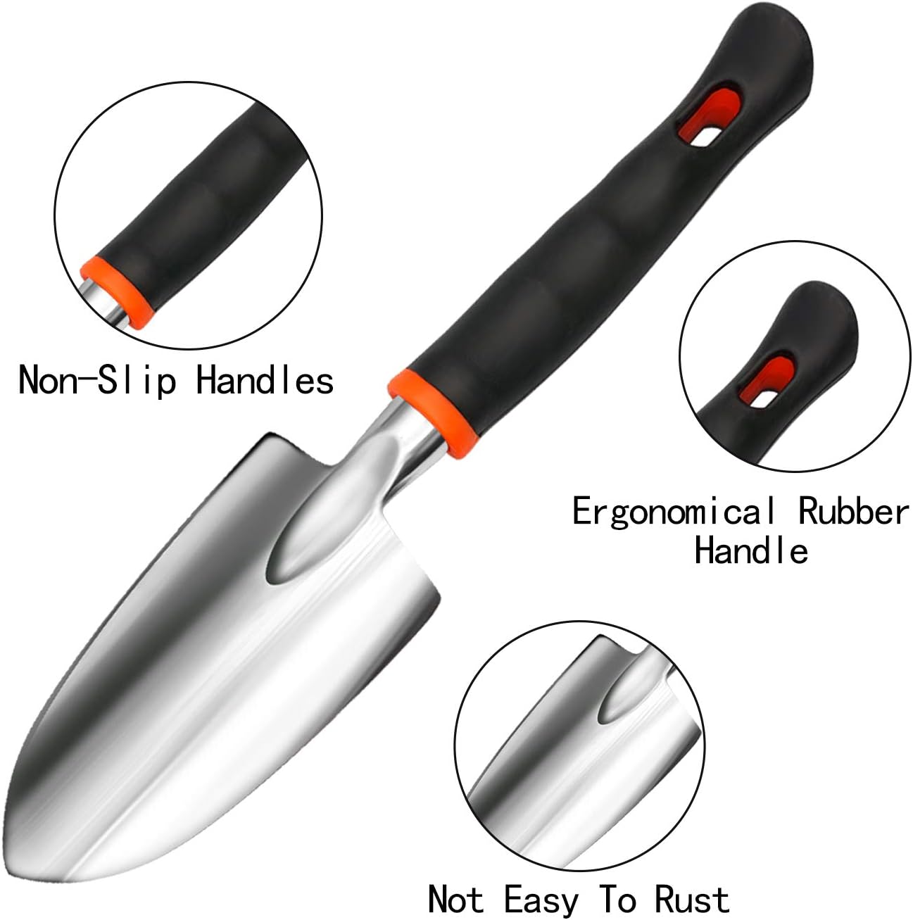 TYHJOY Gardening Tools Set, 4 Pack Heavy Duty Aluminum Transplant Trowel, Cultivator Hand Rake, Shovels Garden Tools and Gloves Set, Garden Gifts for Men Women : Garden & Outdoor