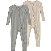 SUZEL Baby Viscose from Bamboo Footless Pajamas Boys Girls Zippy Pjs Sleep 'N Play Romper - 0-24 Months