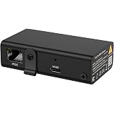 PoE Texas Gigabit PoE+ to USB-C Adapter - 25 Watt Power and Data Delivery - Active IEEE 802.3at Power and Ethernet Adapter with an Aluminum Housing for iPad Pro 12.9, Surface Go, Galaxy Tab at Kiosks