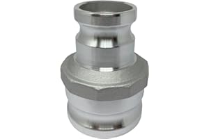 Gloxco Aluminum Type AA Cam and Groove Spool Adapter, 2" Male Camlock x 3" Male Camlock (CAM-2030-AA-AL)