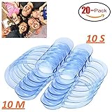20-Pack Cheek Retractors for the Mouth Guard Game - Dental-grade C-Shape Mouthpieces for Adults and Kids,10 Medium ,10 Small)