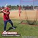 PowerNet Pro One Piece Softball & Baseball Net, Portable Baseball Training Equipment, Hitting, Throwing & Pitching Net with Carrying Bag (Black, 8x8 FT)