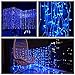 304 LED Window Curtain String Light, 9.8ft x 9.8ft, 8 Modes Setting for Wedding Christmas Girls Bedroom Outdoor Indoor Wall Decoration Party Home Garden (Blue)