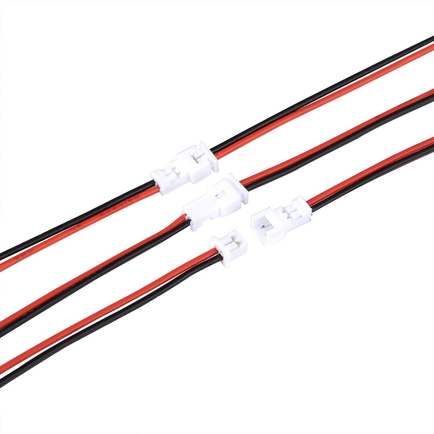 GTIWUNG 20 works Mini Micro JST-PH 2.0 JST Plug Connector 2 Pin Male Female Plug Connector Cable, Red, T236 - Image 4
