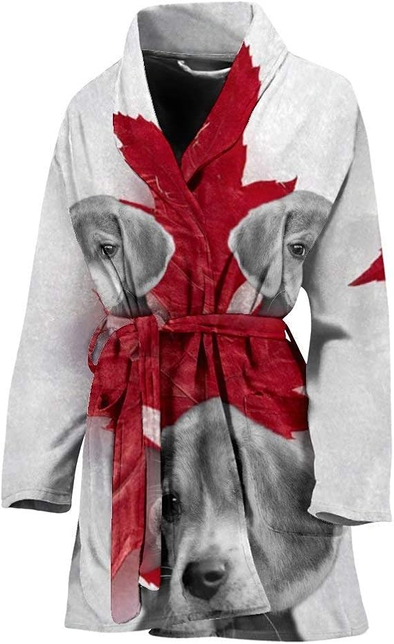 Beagle Dog Print Women's Bath Robe at Amazon Women’s Clothing store