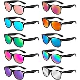 Pibupibu 10/20 Packs Adults Wholesale Neon Colors Square Retro Style Party Favors Sunglasses