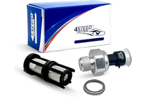 4STEED MOTORS 12677836 Engine Oil Pressure Sensor Switch Compatible with Chevrolet, Silverado, Cadillac, GMC, Pontiac, Buick Rainier D1846A 12616646 12573107, PS308 4.8L 5.3L 6.0L 6.2L