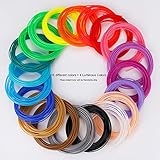Lary intel 3D Pen Filament Refill Designed for young Artists and your Chird- 320 Linear Feet of Bright and Vibrant Filament! 20 Different Colors 16 Feet each in Length of 1.75mm PLA Filament!
