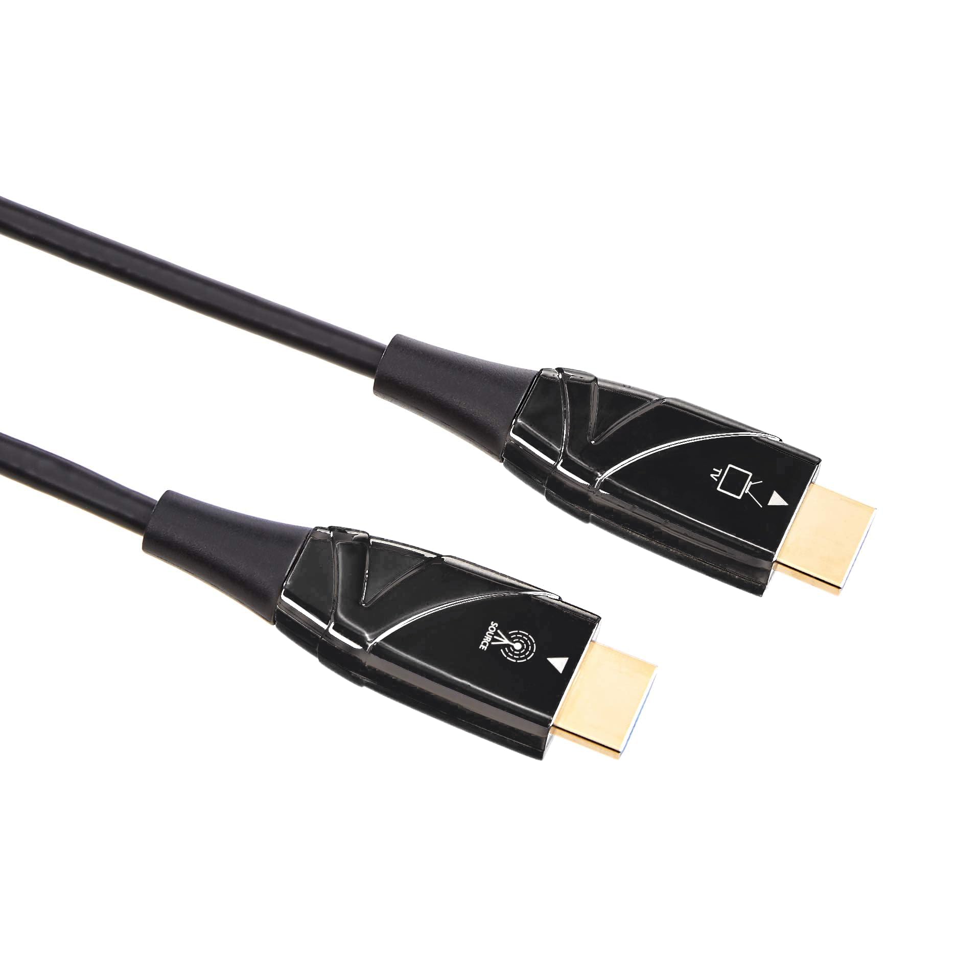 Photo 1 of Amazon Basics HDMI Fiber Optic Cable, 18Gbps High-Speed, 4K@60Hz, 2160p, 48-Bit Color, Ethernet Ready, 100 feet, Black