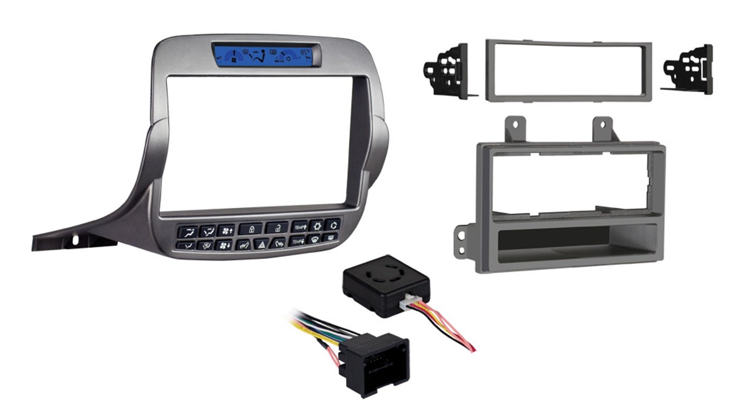 Metra 99-3010S-LC Double/Single DIN Installation Kit for Chevy Camaro Base Model's 2010-15 (Silver)
