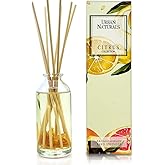 Urban Naturals Citrus Bliss Mandarin Orange & Grapefruit Essential Oil Reed Diffuser w/Real Orange! | Fresh Home Fragrance