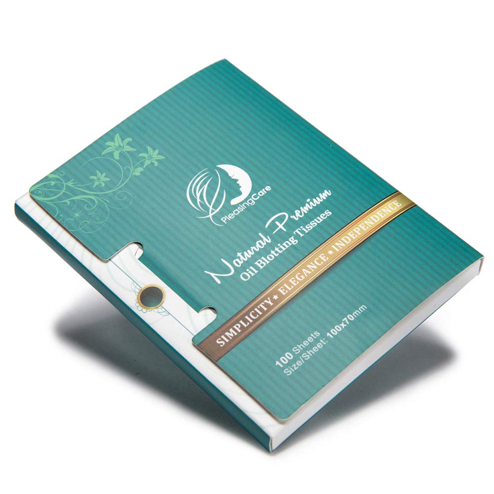 Natural Bamboo Charcoal Oil Absorbing Tissues - 100 Counts, Easy Take Out Design - Top Oil Blotting Paper, Premium Handy Face Blotting Sheets - Facial Skin Care or Make Up Must Have! : Beauty