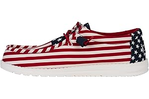 HEYDUDE Wally Patriotic, Mens Shoes, Slip-on Loafers, Comfortable & Light-Weight