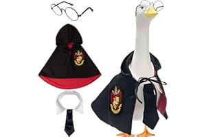 NUMFOG Porch Goose Outfit, College Cloak, Magic Robe,Magic World,Wizard Robe,Halloween Porch Goose Costume，(for 17'' and 23")
