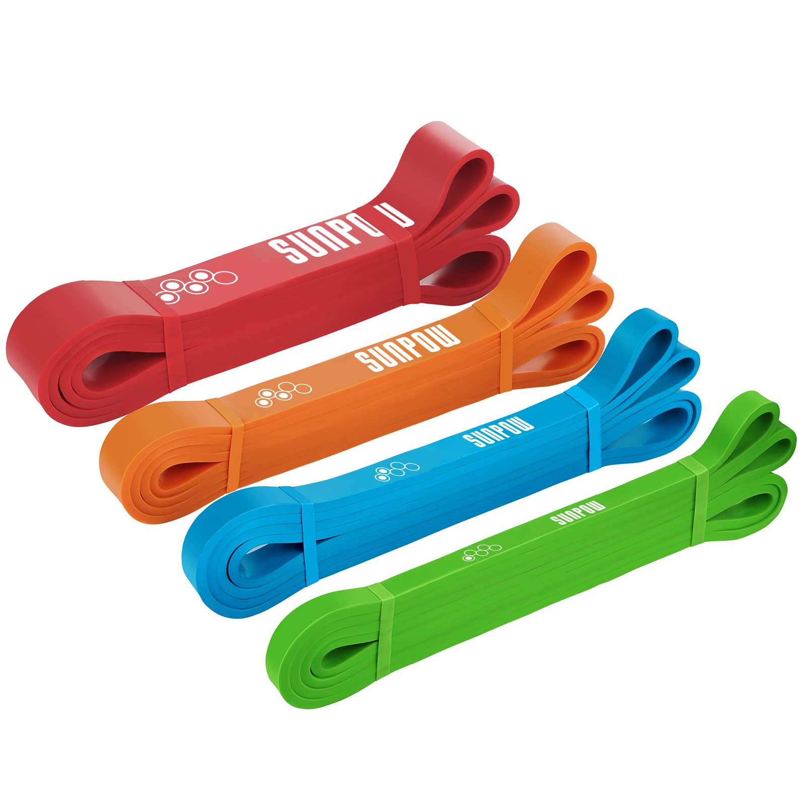 Photo 1 of SUNPOW Pull Up Assistance Bands, Resistance Bands for Working Out Set of 4, Strength Heavy Duty Exercise Bands for Assist Body Stretching Powerlifting Mobility Fitness