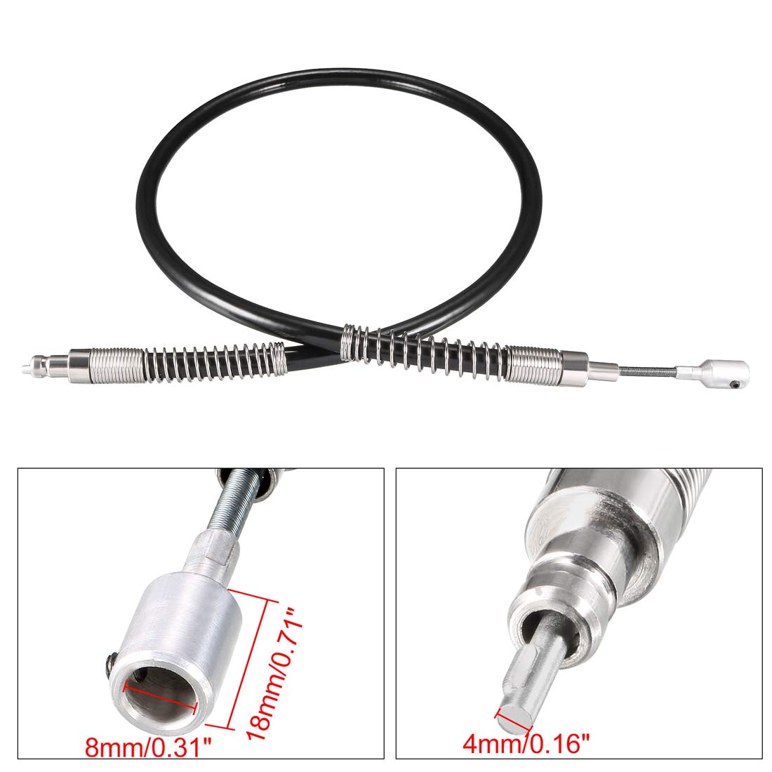 uxcell Flexible Shaft Rotary Tool Flex Shaft Attachment 39 inch