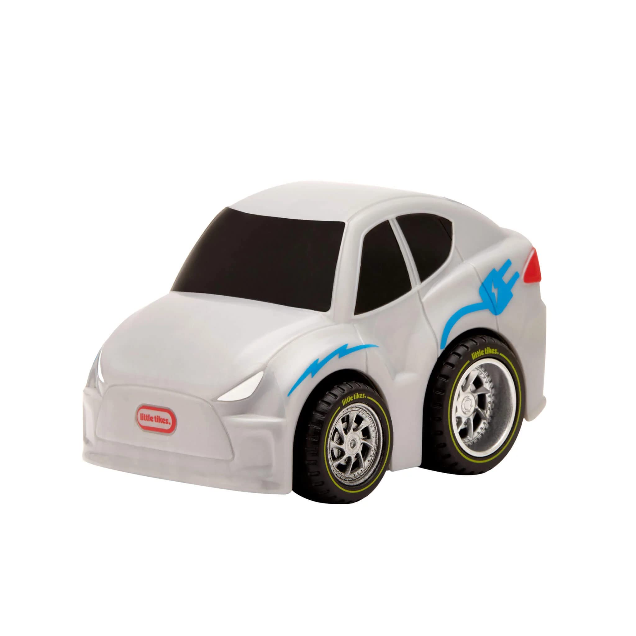 Little Tikes My First Cars Crazy Fast Cars Series 4 - EV Car Silver Pullback Toy Vehicle Travels Up to 50ft / 15m - Realistic Design, Easy to Hold - For Kids Ages 3+