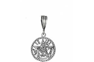 Blue Apple Co. 925 Sterling Silver Tetragrammaton Pentagram Pagan Pendant