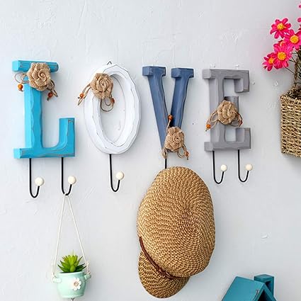 Admir Montado En Pared Vintage Perchero Estante, Rústico ...