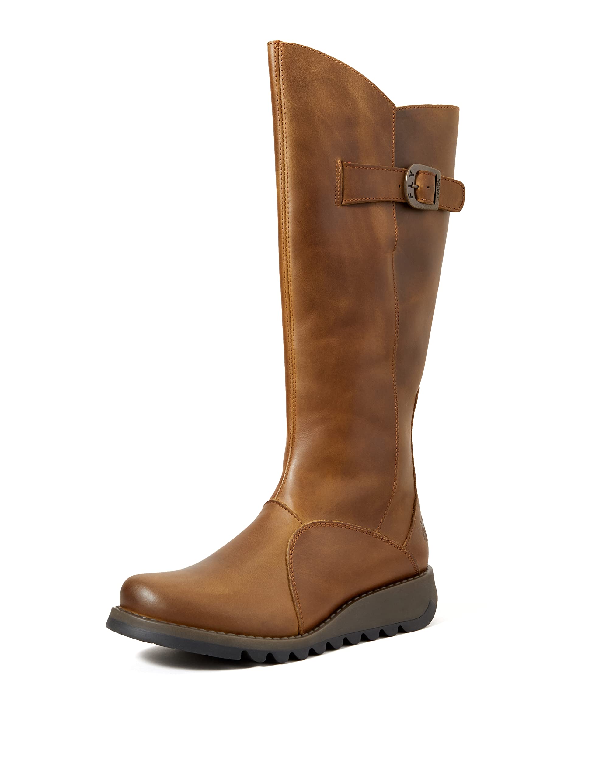 Fly London Women's Mol 2 Zip up Boots, Camel, 6 UK