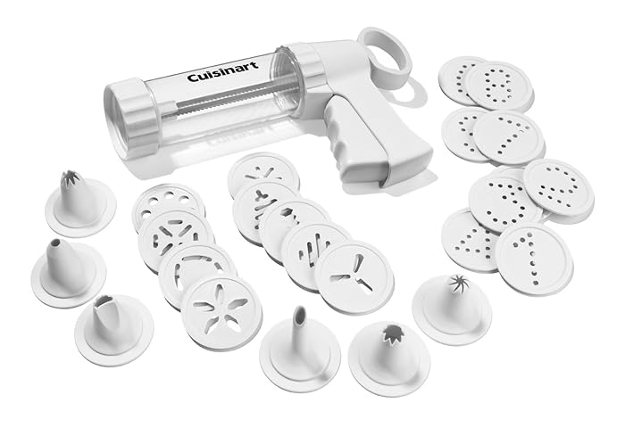 Cuisinart CTG-00-CP Cookie Press with 18 Discs and 6 Decorating Tips, White