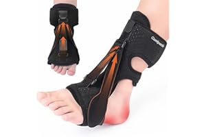 Comfpack Plantar Fasciitis Night Splint Brace, Upgraded 3 Adjustable Straps Planters Facetious Relief Brace for Achilles Tendonitis, Foot Drop & Heel Spur Night Splint for Women Men