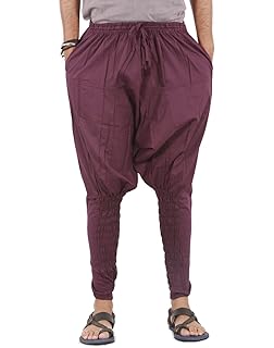 Dhoti Style The Harem Studio Mens Womens Linen Pants with Drawstring Elastic Waist and 2 Pockets Harem Pants