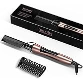 Terviiix Electric Hot Comb for Lace Front Wigs, Pressing Combs for Black Women Hair, Anti-Scald Straightening Comb with Keratin & Argan Oil Infused Teeth, Temperatures Adjustable, 60 Min Auto Shut Off