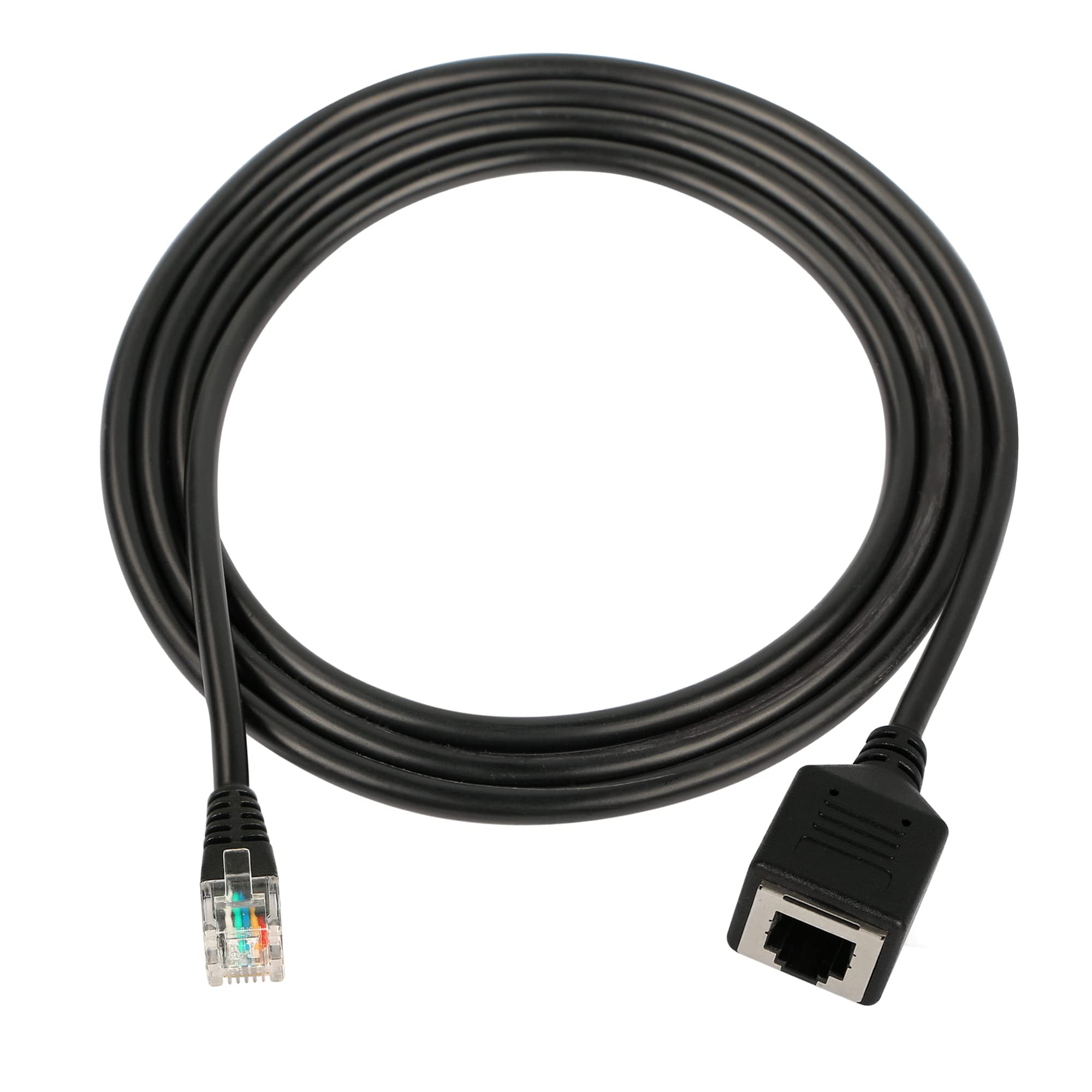 CERRXIAN 5FT RJ12 Extension Cable,6P6C Male to Female Telephone Cable For Digital Telephone,Fax,DSL Modem