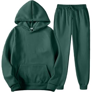 Shiketong Sweat Suits Men Essentials Comfy Leisure Hoodie and Sweatpants Set for Workout Athletic Running