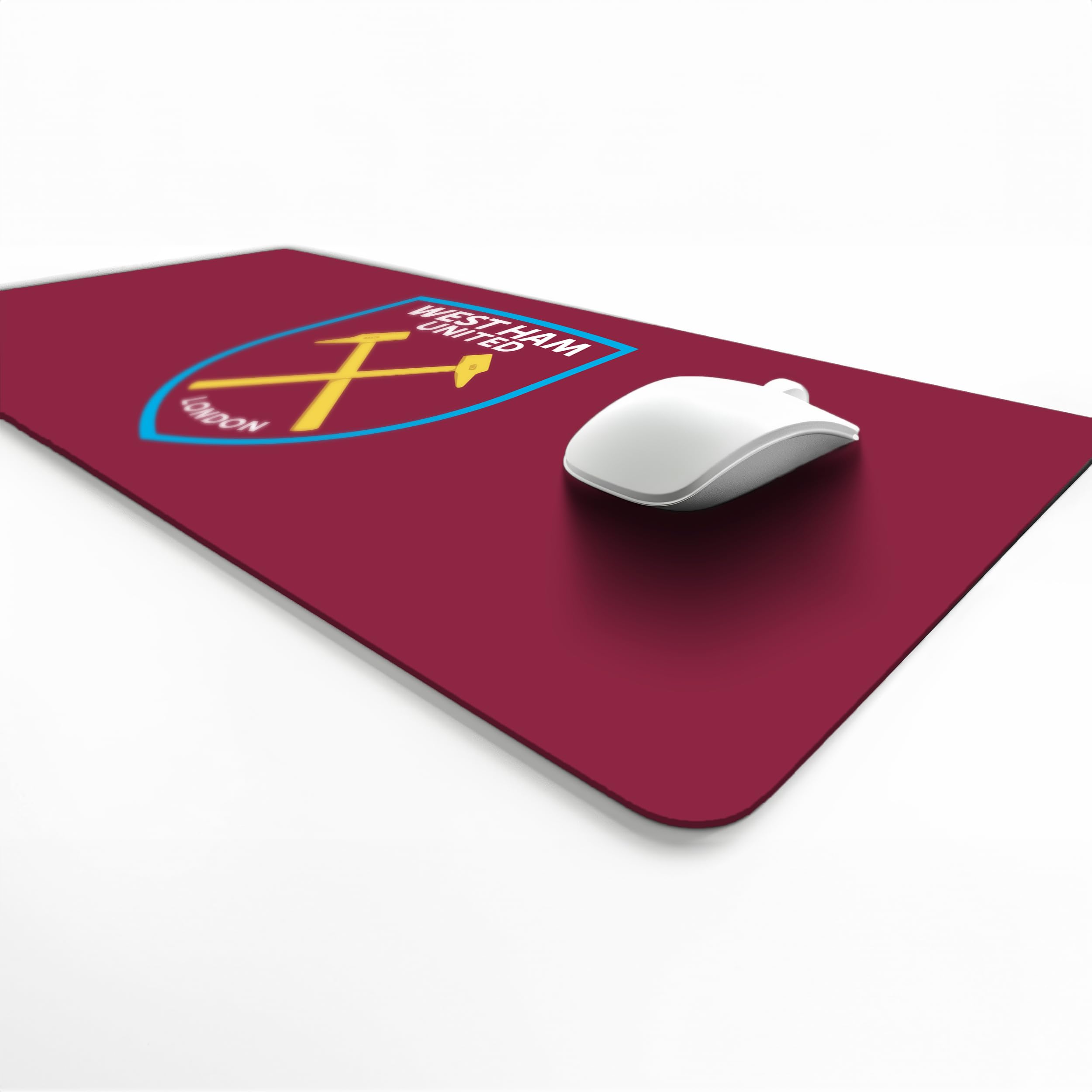 Licensed Décor West Ham United FC - Vinyl Desk Mat - Colour Crest on Claret - 35 x 60 cm