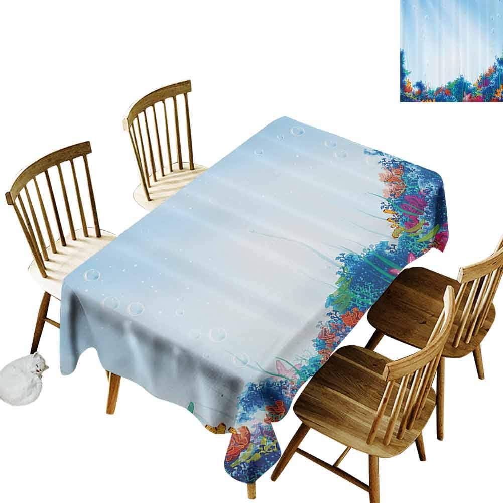 Underwater tablecloths Rectangular Marine Coral Reef Aquatic Scene